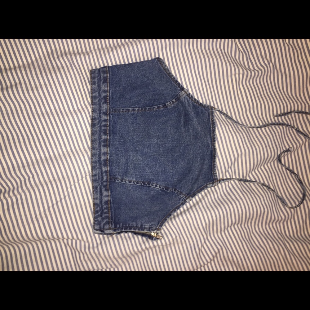 Forever 21 denim halter top